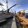Timber offloading, Sunda Kelapa, Jakarta