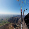 On the flight with paraglider