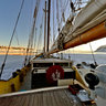 Sunset on board of SS. Noorderlicht