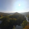 Viewpoint Übersteig in the Nationalpark Thayatal in autumn