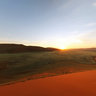 View over the Namib from a dune at sunset