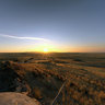 Sunset near the Rostock mountains