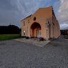 Pentillie Castle, Loggia at sunset