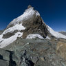 At the foot of the Matterhorn, above the Hörnli hut (3280m/10761ft)