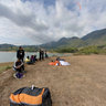 Paragliding landing in Taining