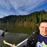Inside a boat on the Red Lake / Lacu Rosu