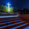 Summer sunset in the Heroes Park in Targu Mures