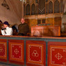 Children singing carols in the Lutheran Church in Reghin
