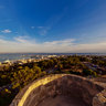 Passeo Maritimo harbour seen from Castel de Bellver in Palma de Mallorca