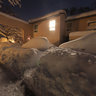 My House at night after the big snowfall of February 2010