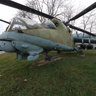 Old helicopters and airplanes at National Military Museum