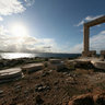 The ancient Portara , Naxos island Greece