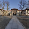 Pavia: The square in front of the Certosa of Pavia