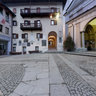 Aosta Valley - Valle d'Aosta: Valtournance village - Town hall and climbers memorial
