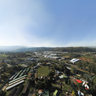 High altitude aerial pano above Royal Show Grounds, Pietermaritzburg, South Africa
