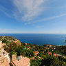 Vieux village de Roquebrune Cap-Martin, vue de la baie