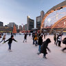 Nathan Phillips Square - Skaters in Winter