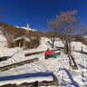 Place Notre Dame de la Paix en hiver