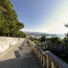 View on town Split above prva vidilica belvedere on marjan hill