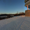 Federal Waterways Research Institute, Ilmenau, Germany at sunset in winter