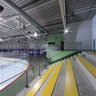 Eishalle Ilmenau (municipal ice rink), inside from north, Thuringia, Germany