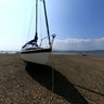 Yacht on Exmouth Cockle Sands