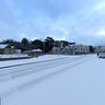 Exmouth Seafront - Snowy Zebra Crossing