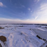 Frosty Winterland Gut Häusern Aerial View
