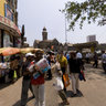 Outside Crawford Market in Mumbai, India