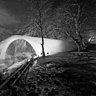 Puli Gefyiri Agios Vissarion Black and White Night