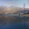 Frozen lake 2 at  Rest Area  Grand St Bernard on the A9 