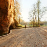 Gutmana Cave in autumn, Sigulda, Gauja National Park, Latvia