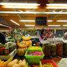 Pickles stand at the Roots & Vegetables pavilion, Riga Central Market, Latvia