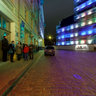 Illuminated Riga Dome Cathedral at the light festival 