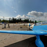 Replica of VEF I-12 aircraft at the Aviation festival in Riga, Latvia