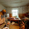 Harvest time at a homestead in Latgale, Latvia