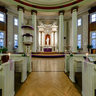 Before the service at the Riga Lutheran Church of Jesus, Latvia