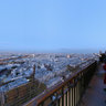 Evening view over Paris from the Eiffel tower