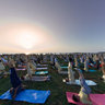 Umag Asanas At Sunset